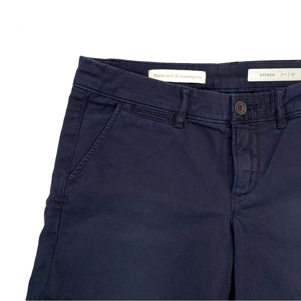 Anthropologie NEW Pilcro and the Letterpress Navy Blue Chino Shorts size 27 - Picture 5 of 15